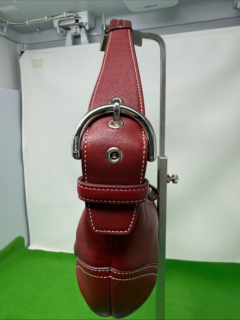 Vintage Y2K Coach 9541 Leather Red Soho Hobo Shoulder… - Gem